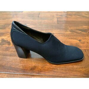 Donald J Pliner Navy Blue Square Toed Chunky Heels, Size 8 Narrow